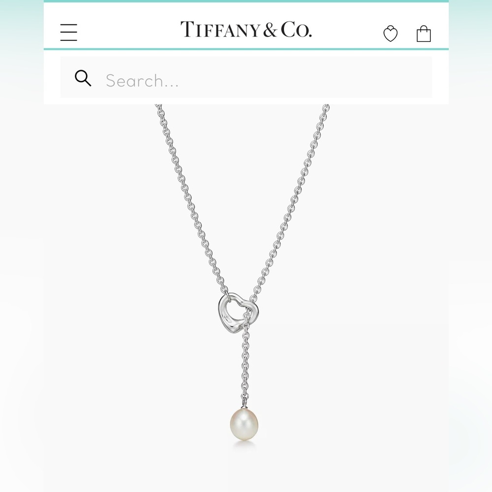 Necklace Tiffani & Co in silver with pearl - original